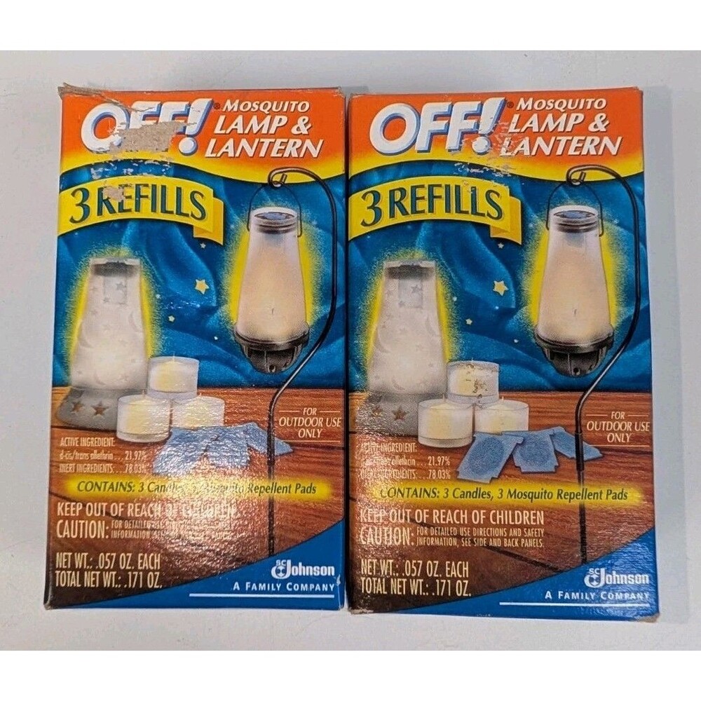 Off! Backyard Mosquito Lamp REFILLS 3 Repellent Diffuser 3 Candles